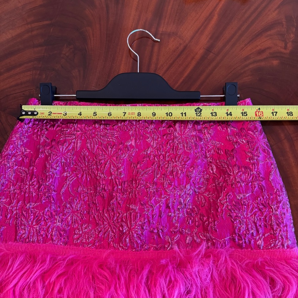 NWT Lilly Pulitzer Charmain Mini Skirt Pink Petal Party Metallic Size 8 - Picture 12 of 15